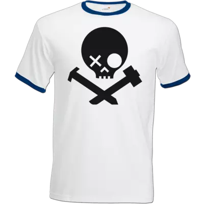 Motiv: T-Shirt Ringer - RebelCamper Skull 