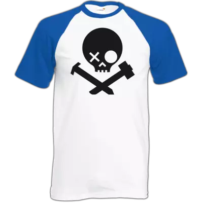 Motiv: TShirt Baseball - RebelCamper Skull 