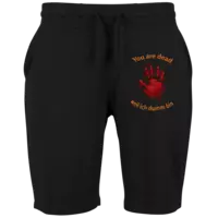 Motiv: Terry Shorts - You are dead - Finger - weil ich dumm bin - bestimme auf Wunsch Details wie Produkt, Grösse, Farbe und Position selbst ! Motiv: Terry Shorts - You are dead - Finger - weil ich dumm bin