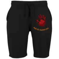 Motiv: Terry Shorts - Finger - weil ich dumm bin - bestimme auf Wunsch Details wie Produkt, Grösse, Farbe und Position selbst ! Motiv: Terry Shorts - Finger - weil ich dumm bin