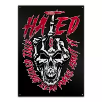 Motiv: Metallschild - Hated - Define details such as product, size, color and position yourself. ! Motiv: Metallschild - Hated