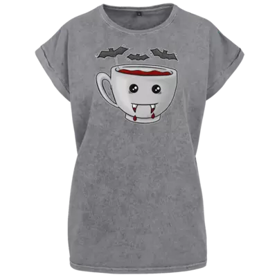 Motiv: Ladies Acid Washed Extended Shoulder Tee - Vamptea 