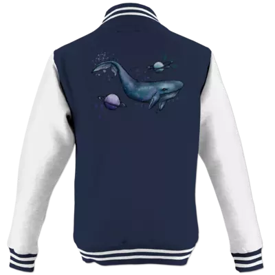 Motiv: College Jacke - gelaxy whale 