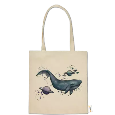 Motiv: Baumwolltasche - gelaxy whale 