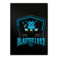 Motiv: Metallschild - blasted1993 logo - bestimme auf Wunsch Details wie Produkt, Grösse, Farbe und Position selbst ! Motiv: Metallschild - blasted1993 logo