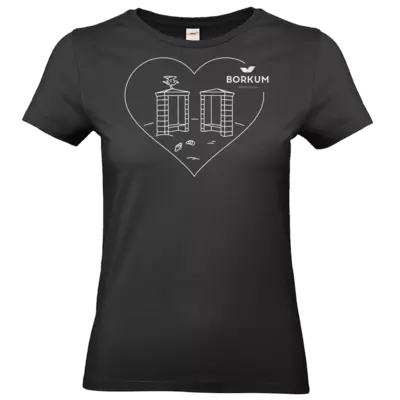 Motiv: T-Shirt Damen Premium FAIR WEAR - Strandzelte mit Herz 