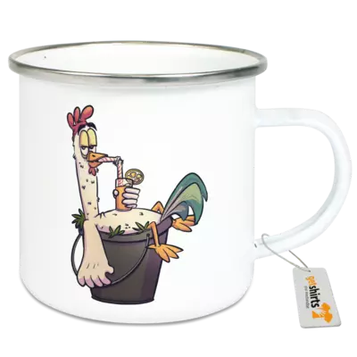 Motiv: Emaille-Tasse - Chilled Chick 