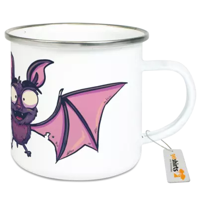 Motiv: Emaille-Tasse - Fledermaus 