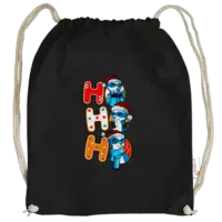 Motiv: Cotton Gymsac - HoHoHo - bestimme auf Wunsch Details wie Produkt, Grösse, Farbe und Position selbst ! Motiv: Cotton Gymsac - HoHoHo