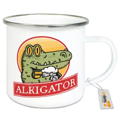 Motiv: Emaille-Tasse - Alkigator 