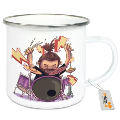 Motiv: Emaille-Tasse - Drummer 