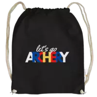 Motiv: Cotton Gymsac - lets go archery - bestimme auf Wunsch Details wie Produkt, Grösse, Farbe und Position selbst ! Motiv: Cotton Gymsac - lets go archery