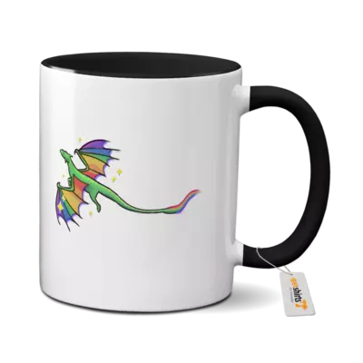 Motiv: Tasse farbig - Rainbow Dragon ohne Schrift 