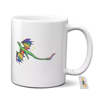 Motiv: Tasse - Rainbow Dragon ohne Schrift 