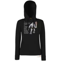 Motiv: Hoodie Damen Classic - Aventuria - Grimmiger Yeti - bestimme auf Wunsch Details wie Produkt, Grösse, Farbe und Position selbst ! Motiv: Hoodie Damen Classic - Aventuria - Grimmiger Yeti