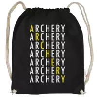 Motiv: Cotton Gymsac - archery all over - bestimme auf Wunsch Details wie Produkt, Grösse, Farbe und Position selbst ! Motiv: Cotton Gymsac - archery all over