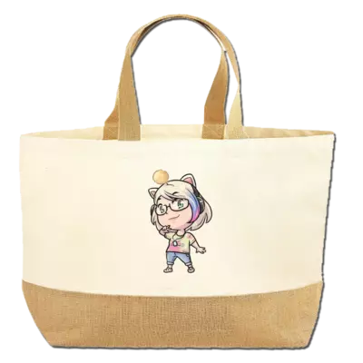 Motiv: Jute Base Canvas Bag XL - Chibi Toru 