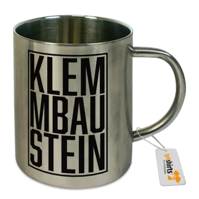 Motiv: Tasse Edelstahl - Einfach Klemmbaustein 