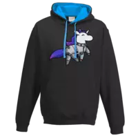 Motiv: Two-Tone Hoodie - Astronautenhörnchen - bestimme auf Wunsch Details wie Produkt, Grösse, Farbe und Position selbst ! Motiv: Two-Tone Hoodie - Astronautenhörnchen