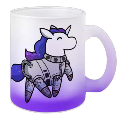 Motiv: Color Glas Mug - Astronautenhörnchen