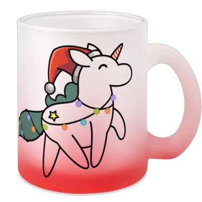Motiv: Color Glas Mug - Weihnachtshörnchen