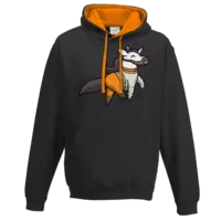 Motiv: Two-Tone Hoodie - Hannibal Hörnchen - bestimme auf Wunsch Details wie Produkt, Grösse, Farbe und Position selbst ! Motiv: Two-Tone Hoodie - Hannibal Hörnchen