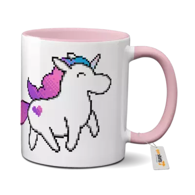 Motiv: Tasse farbig - Retro Hörnchen 
