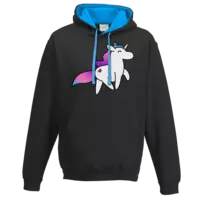 Motiv: Two-Tone Hoodie - Originales Hörnchen - bestimme auf Wunsch Details wie Produkt, Grösse, Farbe und Position selbst ! Motiv: Two-Tone Hoodie - Originales Hörnchen