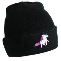 Motiv: Patch Beanie - Originales Hörnchen - bestimme auf Wunsch Details wie Produkt, Grösse, Farbe und Position selbst ! Motiv: Patch Beanie - Originales Hörnchen