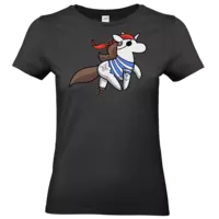 Motiv: T-Shirt Damen Premium FAIR WEAR - Piratenhörnchen - bestimme auf Wunsch Details wie Produkt, Grösse, Farbe und Position selbst ! Motiv: T-Shirt Damen Premium FAIR WEAR - Piratenhörnchen
