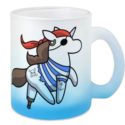 Motiv: Color Glas Mug - Piratenhörnchen