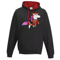 Motiv: Two-Tone Hoodie - Peru Hörnchen - bestimme auf Wunsch Details wie Produkt, Grösse, Farbe und Position selbst ! Motiv: Two-Tone Hoodie - Peru Hörnchen