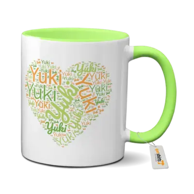 Motiv: Tasse farbig - Yuki-Herz 