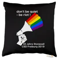 Motiv: Kissen Baumwolle - CSD Freiburg - 2019 - bestimme auf Wunsch Details wie Produkt, Grösse, Farbe und Position selbst ! Motiv: Kissen Baumwolle - CSD Freiburg - 2019