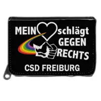 Motiv: Geldboerse - Mein Herz schlägt gegen Rechts - bestimme auf Wunsch Details wie Produkt, Grösse, Farbe und Position selbst ! Motiv: Geldboerse - Mein Herz schlägt gegen Rechts