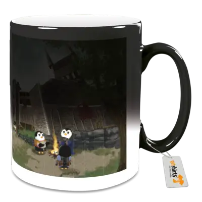 Motiv: Tasse Magic Thermo - Gothicszene mit Pinguinen. Erstellt by minip4ddel 