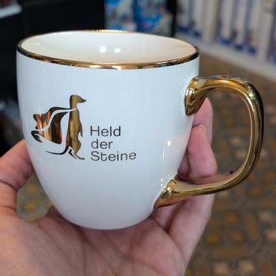 Neue Tassen - versch. Farben - Weiß Gold