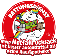 Motiv: Pummeleinhorn-Beruf-Rettungsdienst